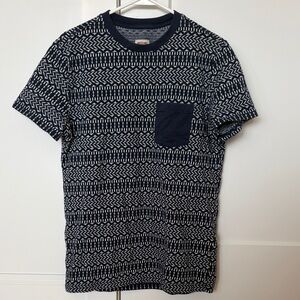 Mossimo Supply Co. Navy and White Geometric Tee